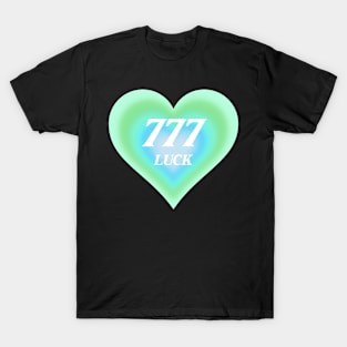 Angel Number 777 Heart Aura T-Shirt